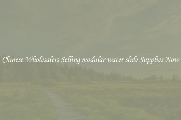 Chinese Wholesalers Selling modular water slide Supplies Now