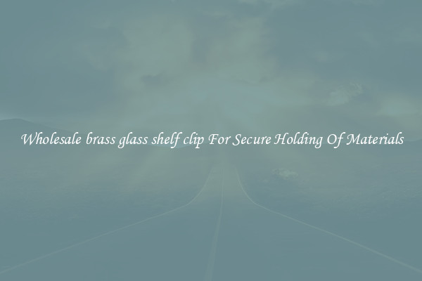 Wholesale brass glass shelf clip For Secure Holding Of Materials