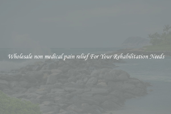 Wholesale non medical pain relief For Your Rehabilitation Needs
