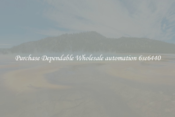 Purchase Dependable Wholesale automation 6se6440