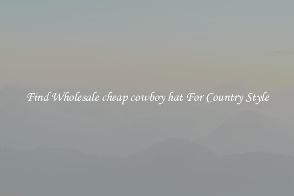 Find Wholesale cheap cowboy hat For Country Style