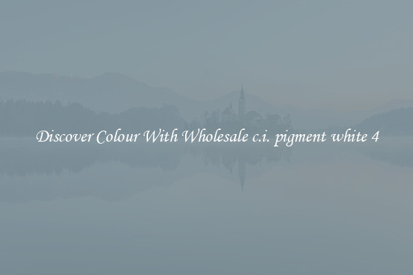 Discover Colour With Wholesale c.i. pigment white 4