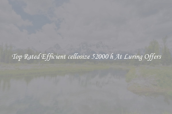Top Rated Efficient cellosize 52000 h At Luring Offers