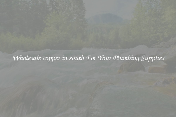 Wholesale copper in south For Your Plumbing Supplies