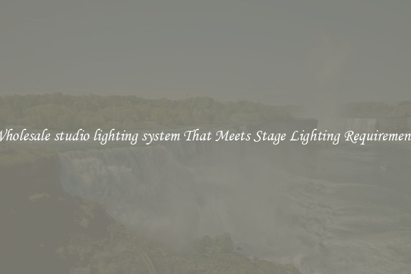 Wholesale studio lighting system That Meets Stage Lighting Requirements