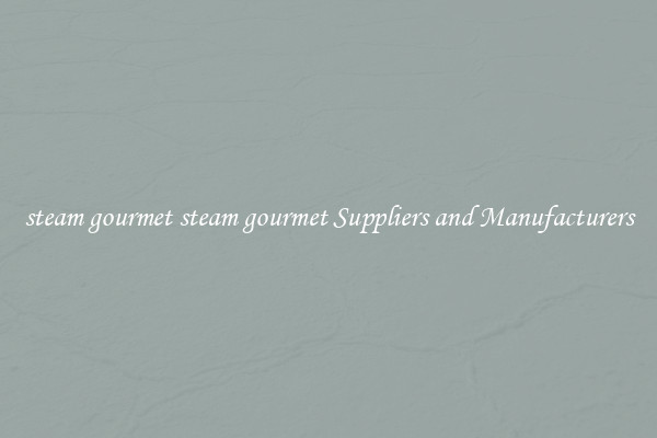 steam gourmet steam gourmet Suppliers and Manufacturers