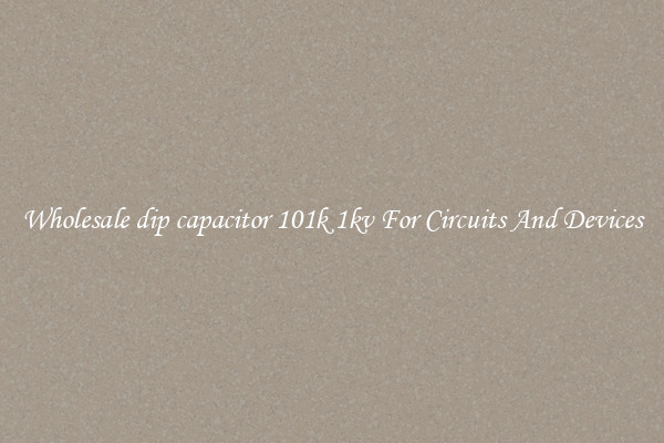 Wholesale dip capacitor 101k 1kv For Circuits And Devices
