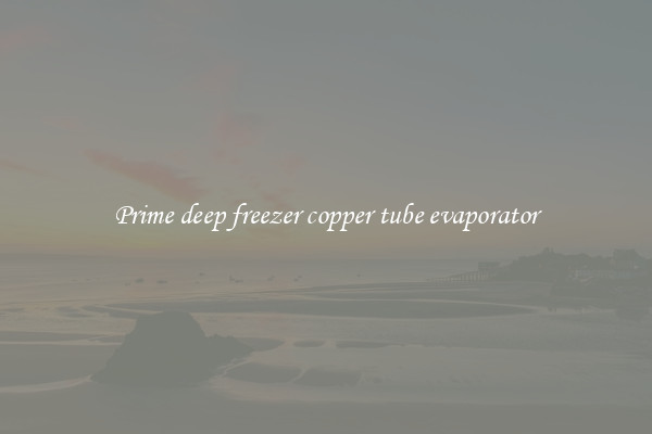 Prime deep freezer copper tube evaporator