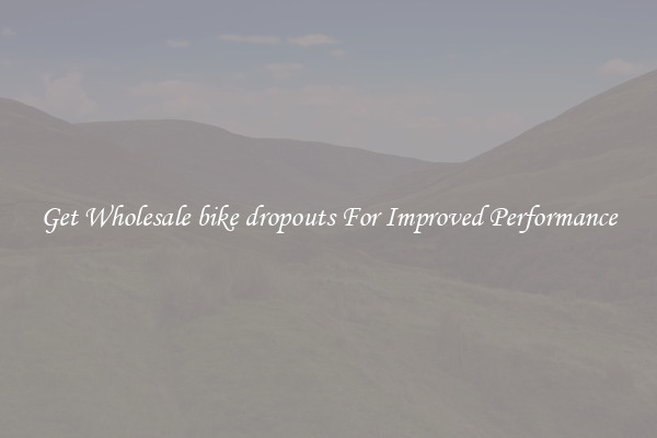 Get Wholesale bike dropouts For Improved Performance