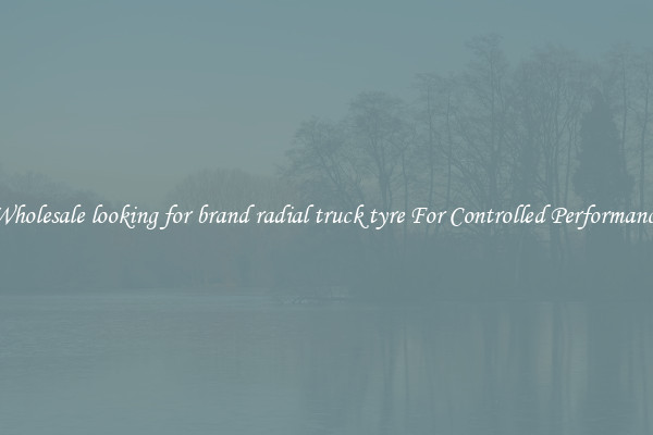 Wholesale looking for brand radial truck tyre For Controlled Performance