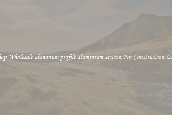 Shop Wholesale aluminum profile aluminium section For Construction Uses
