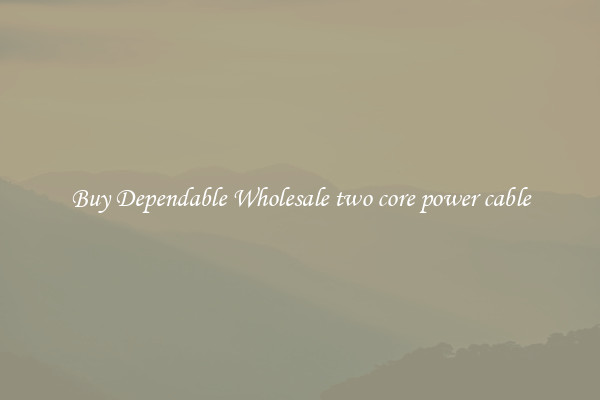 Buy Dependable Wholesale two core power cable