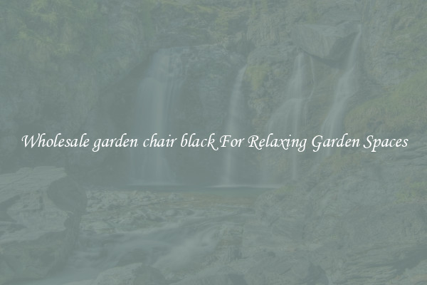 Wholesale garden chair black For Relaxing Garden Spaces