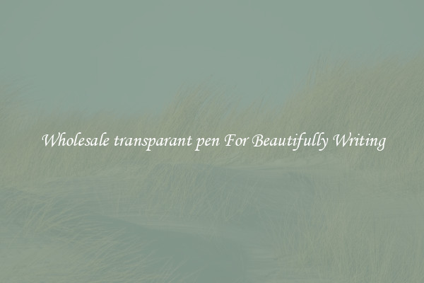 Wholesale transparant pen For Beautifully Writing