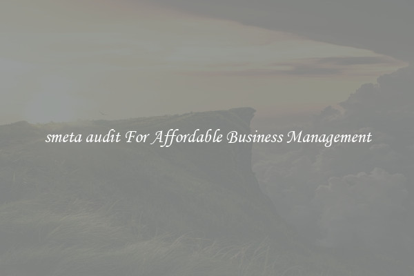 smeta audit For Affordable Business Management