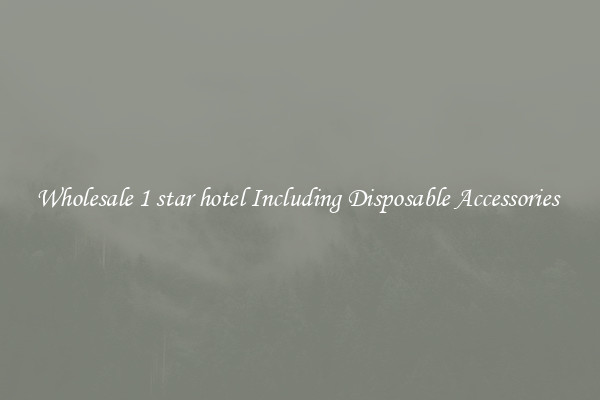 Wholesale 1 star hotel Including Disposable Accessories 