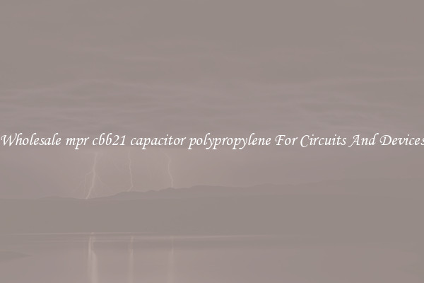 Wholesale mpr cbb21 capacitor polypropylene For Circuits And Devices